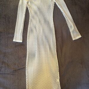 Elegant White Crochet Dress